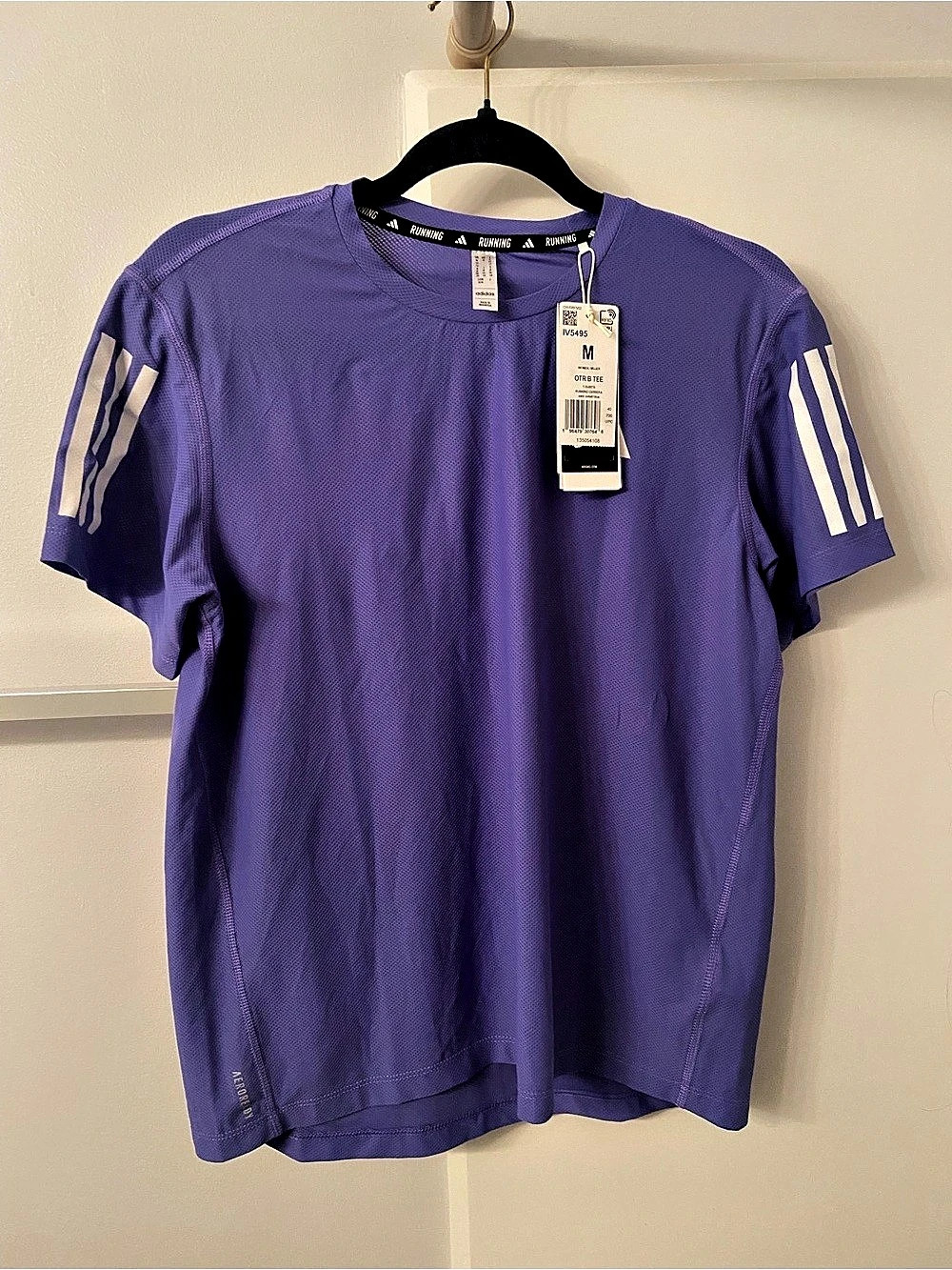 adidas OTR B Tee Running Shirt Purple Medium